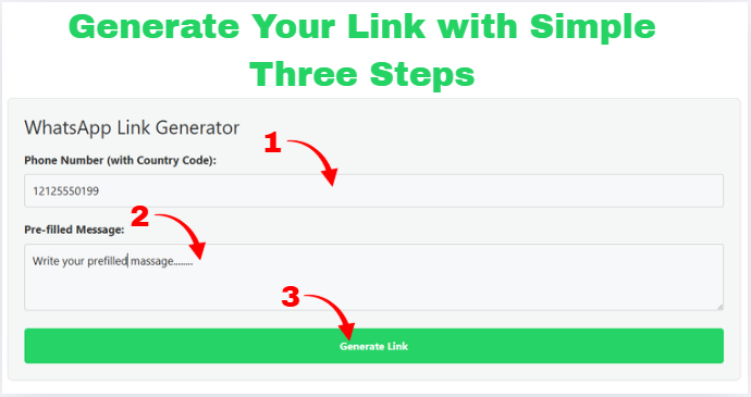 whatsapp pre filled message generator